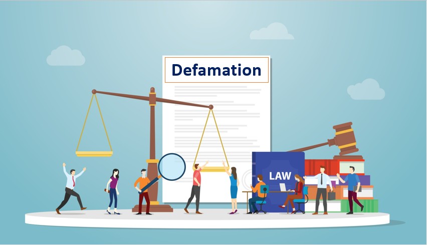 Social media defamation illustration
